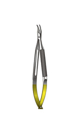 Barraquer Needle Holder Spring Action Handle Tungsten Carbide Jaws Curved Screw Joint without catch 127mm