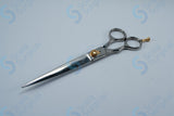 Barber Offset Scissors Left Handle With Finger Rest and Screw(203mm) (8inch)