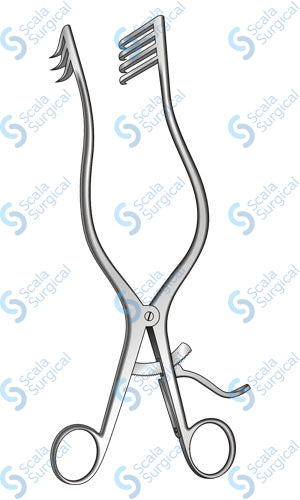Adson Laminectomy Self Retaining Retractor Fixed Arms 3 x 4 Prongs Sha ...