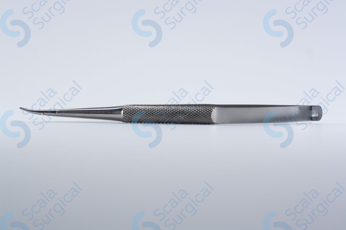 Small Spring Handle Needle Micro Ophthalmic Needle Holder Spring Handle Curved with Catch (139.7m ...