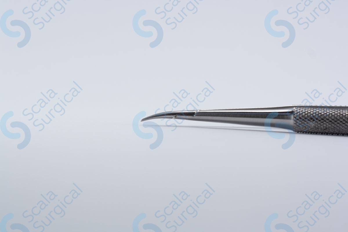 Small Spring Handle Needle Micro Ophthalmic Needle Holder Spring Handle Curved with Catch (139.7m ...