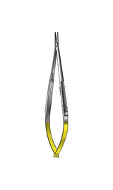Castroviejo Needle Holder Tungsten Carbide Jaws Spring Action Handle Screw Joint Straight with catch (139.7mm)