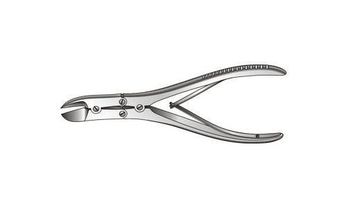 Ruskin Liston Bone Cutting Forceps Compound Action Handle Curved (152.4mm) (6 inch)