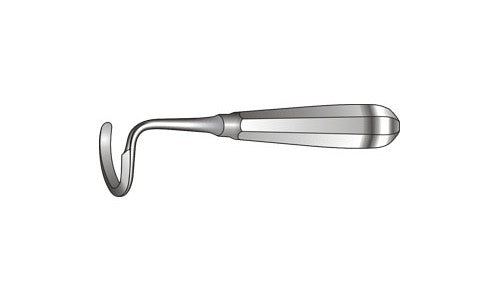 Doyen Bone Rugine / Respatory Curved to Right Adult (165.1mm) (6½ inch)