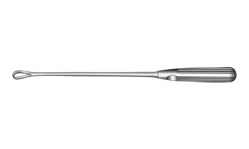 Sims Uterine Curette Single Ended Rigid Shaft Sharp (Curette Width: 6mm) (255mm) (10inch)
