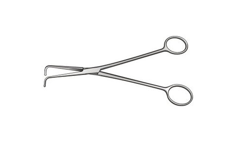 Waterstons Ductus Arterious Dissector Tubing Clamp Plain Jaws Angled on Flat BJ Paediatric 152.4mm