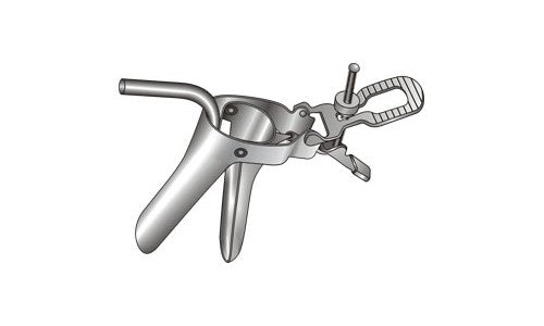 Vaginal Cusco Speculum Insulated With Smoke Tube Medium Extra Long (Blade L x W: 115 x 30mm)
