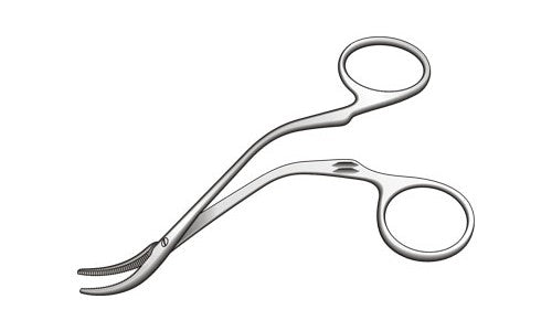 Wright Artery Forceps Offset Shanks Horizontal Serrated Jaws Curved (127mm)
