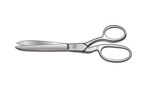 Gauze Scissors Standard Handle Crank Shanks Straight (174mm) (8-12/14 iinch)