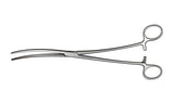 Bozemann Uterine Dressing Forceps Grooved Jaws Curved Box Joint (254mm) (10 inch)