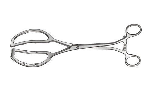 Collin Uterine Dressing Forceps Straight Screw Joint (254mm) (11¼ inch)