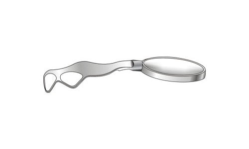 Hovell Lingual Retractor Hollow Handle Curved to Right (9 inch)