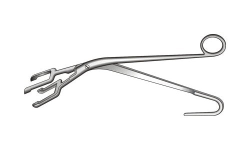 Harrison Sterilising Forceps Screw Joint With Ring & Hook (355.6mm) (14 inch)